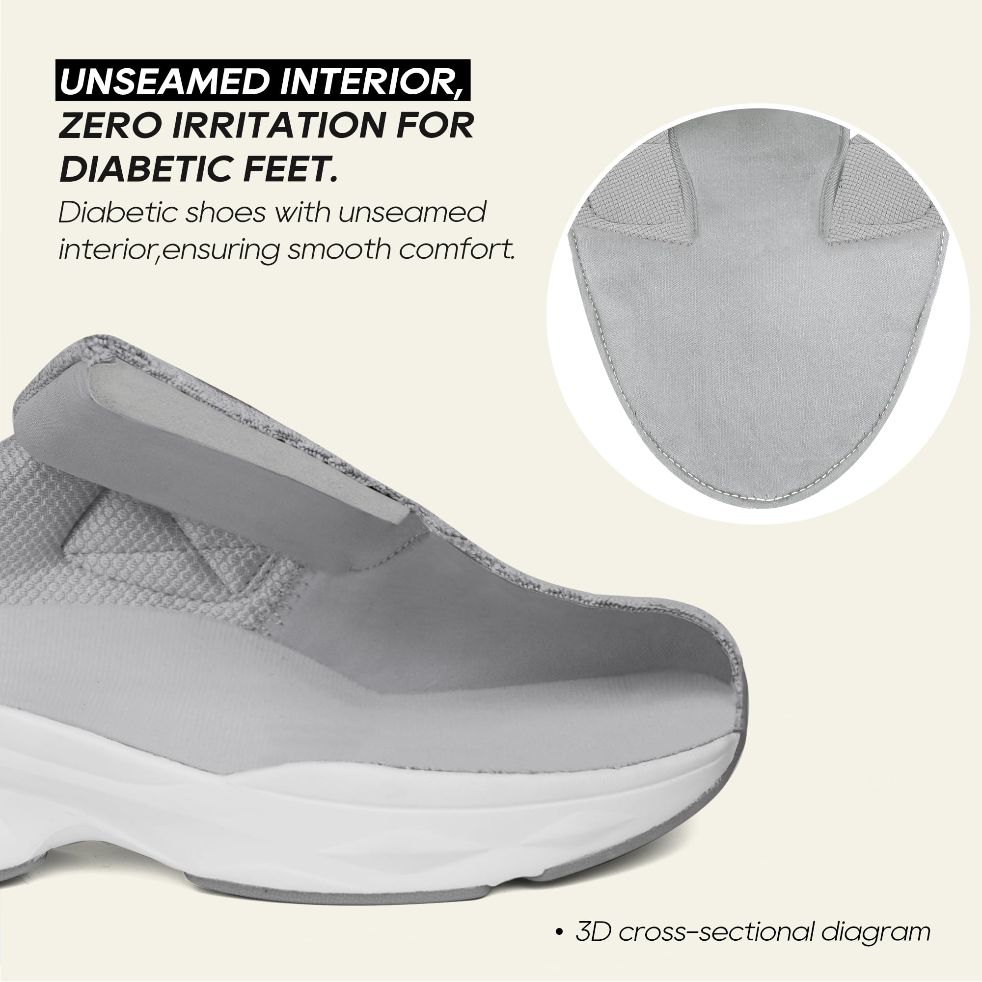 Ortho + Rest lightweight-non-slip-outsole delivers cushioning and stable steps