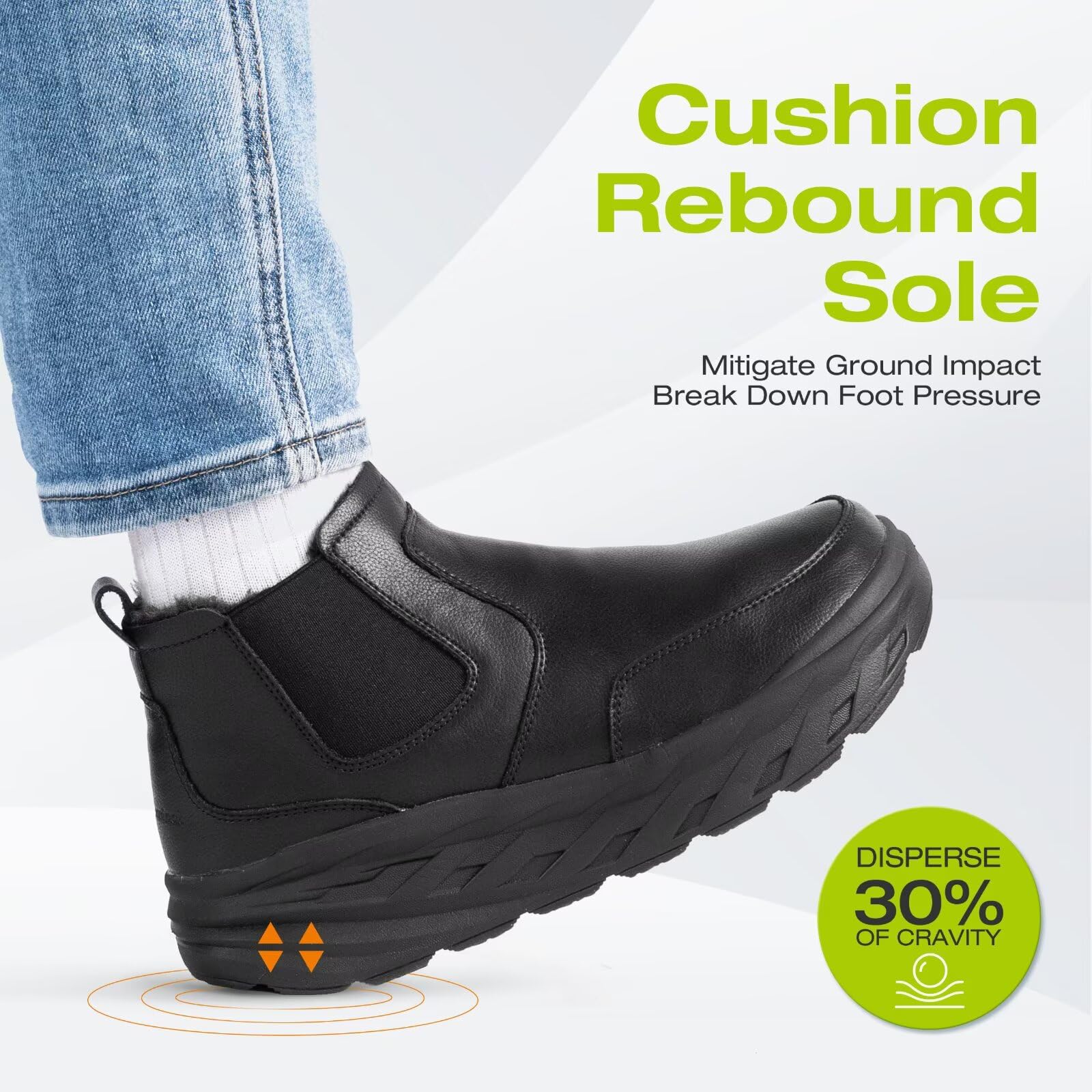 OrthoComfoot versatile boot suitable for indoor and outdoor wear.