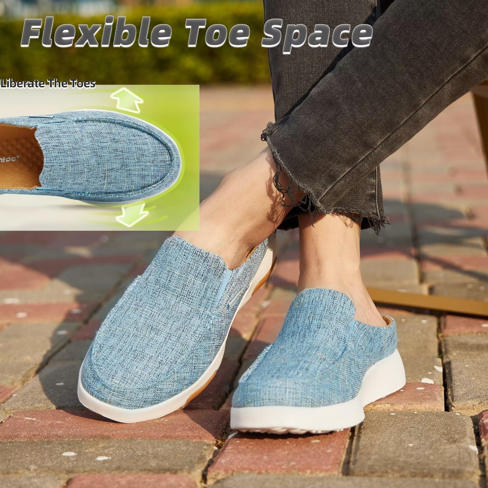 OrthoComfoot breathable canvas upper keeps feet cool and fresh