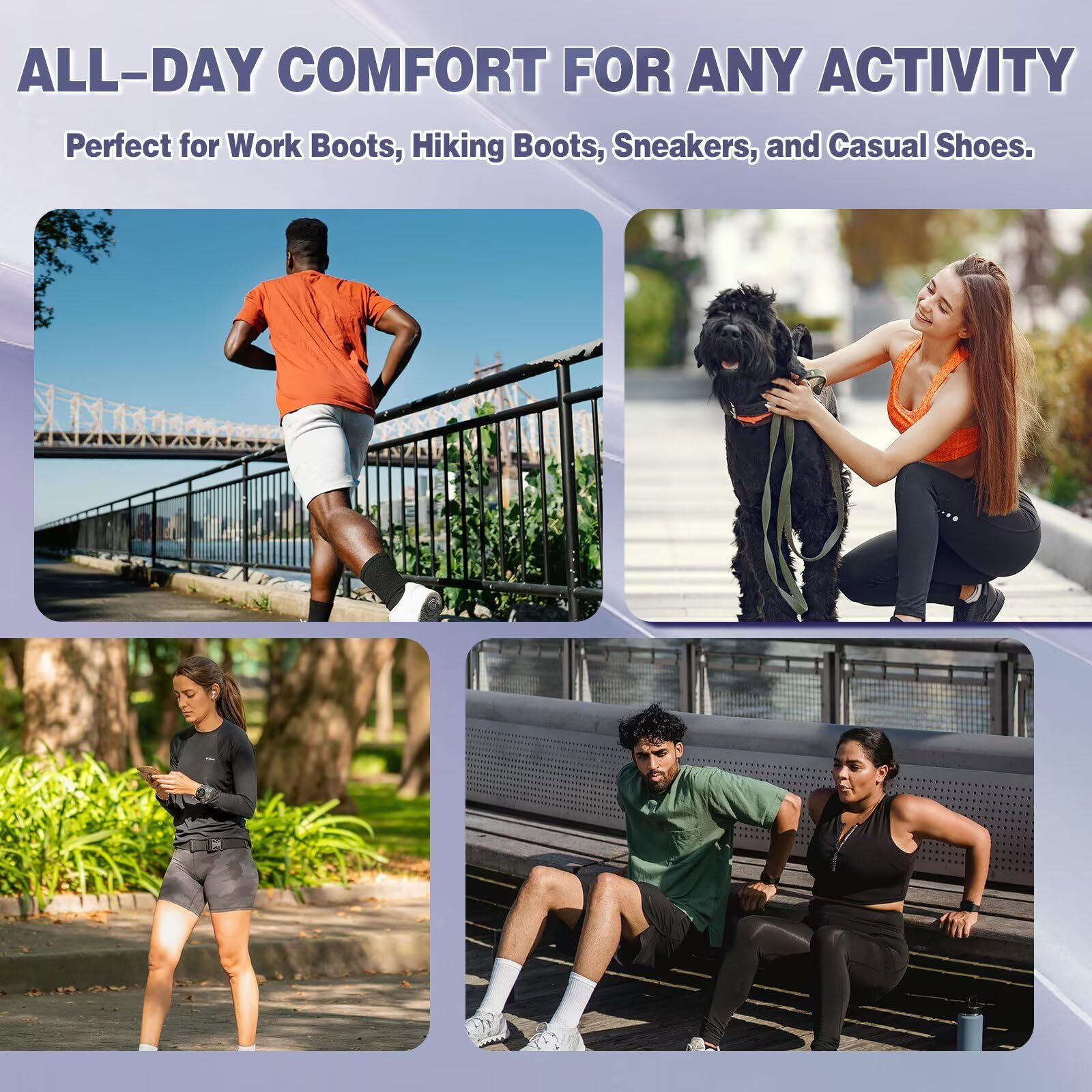 OrthoComfoot breathable fabric keeps feet cool and dry.