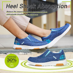 OrthoComfoot blue bunions-support shoes relieve foot pressure.
