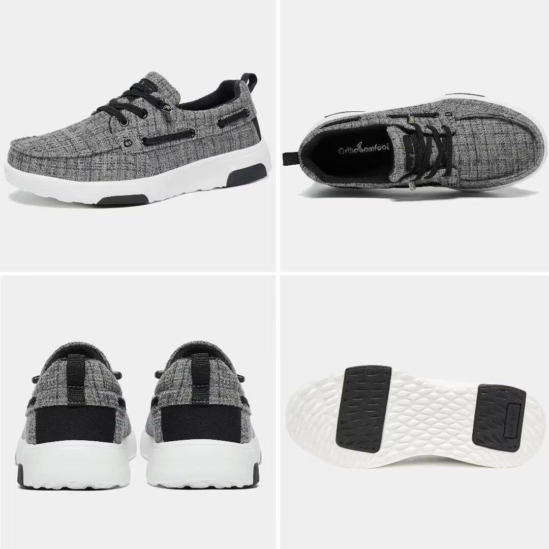 OrthoComfoot cushioned outsole reduces fatigue on varied indoor and outdoor surfaces.