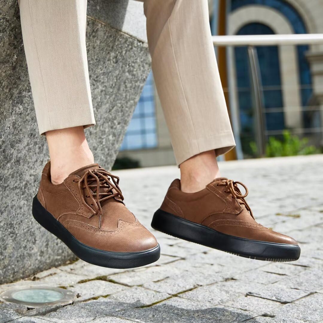 OrthoComfoot lace-up dress shoe in action suitable for formal settings.