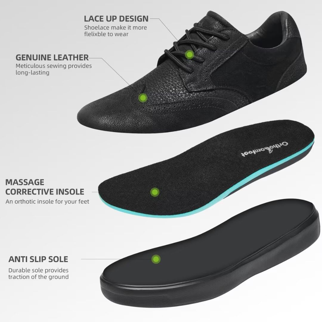 OrthoComfoot lace-up formal shoe suits business, wedding, and office