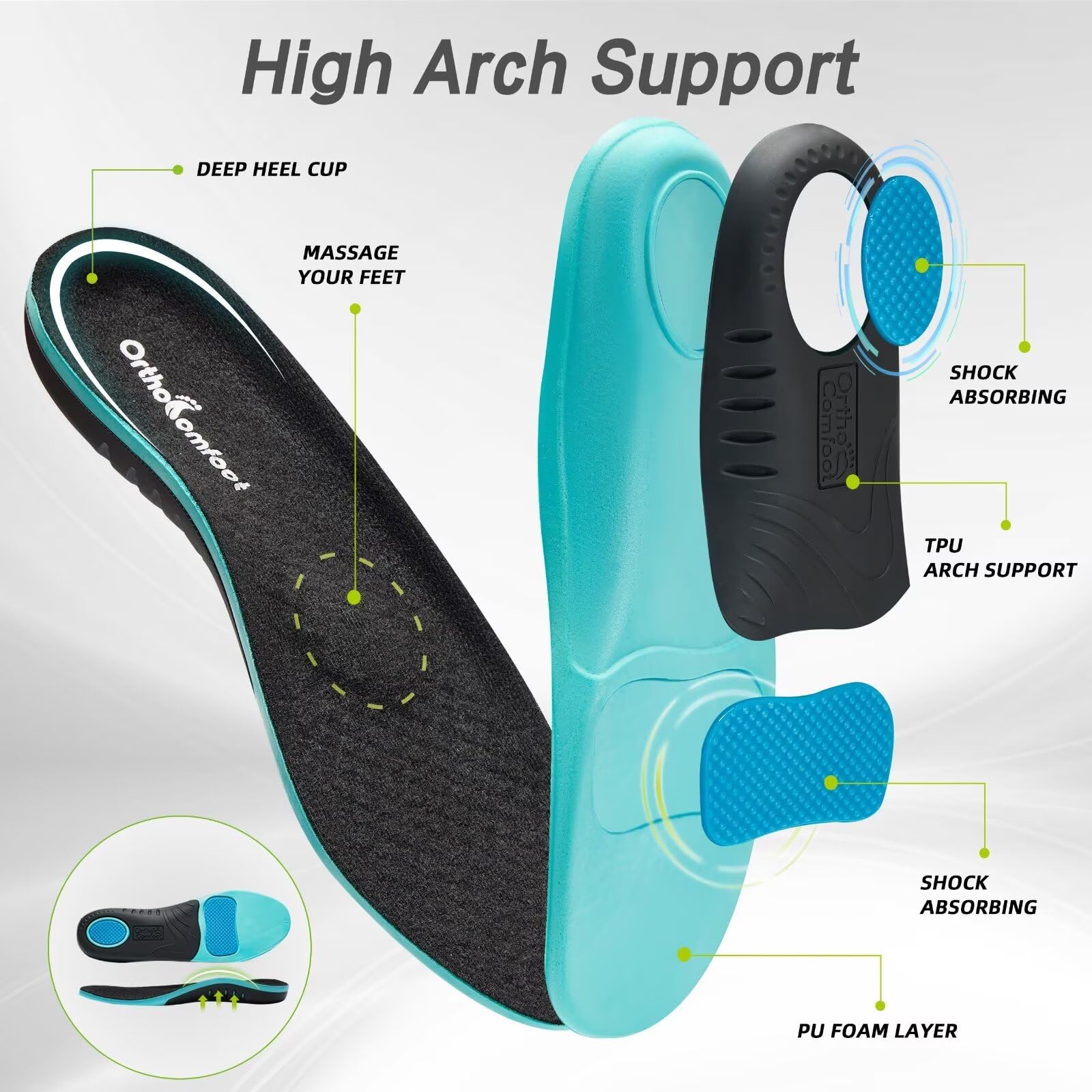 OrthoComfoot latex metatarsal pad relieves ball-of-foot pressure