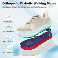 OrthoComfoot men's diabetic shoe with a wide toe box for swollen feet comfort.