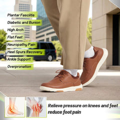 OrthoComfoot lace-up fit ensures a secure, adjustable all-day fit.