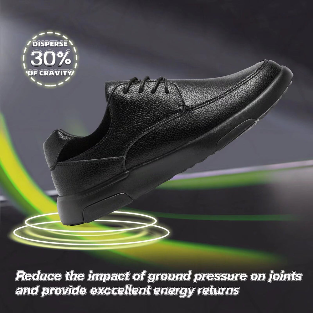 OrthoComfoot black size 11 oxford blends style with supportive comfort.