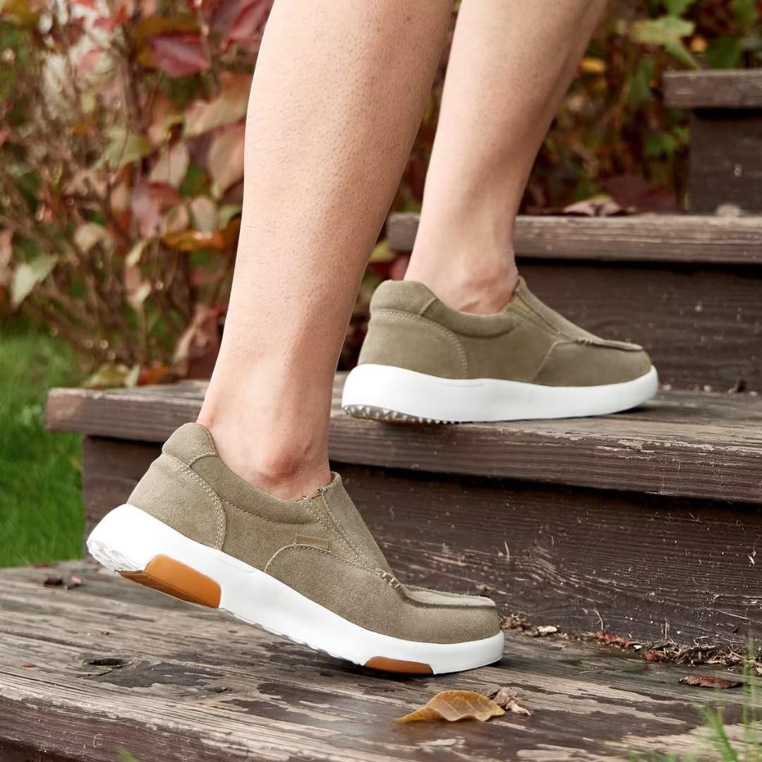 OrthoComfoot loafers side view highlights cushioned insole for all-day wear.