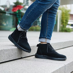 OrthoComfoot boot in action offers potential relief during long standing days.