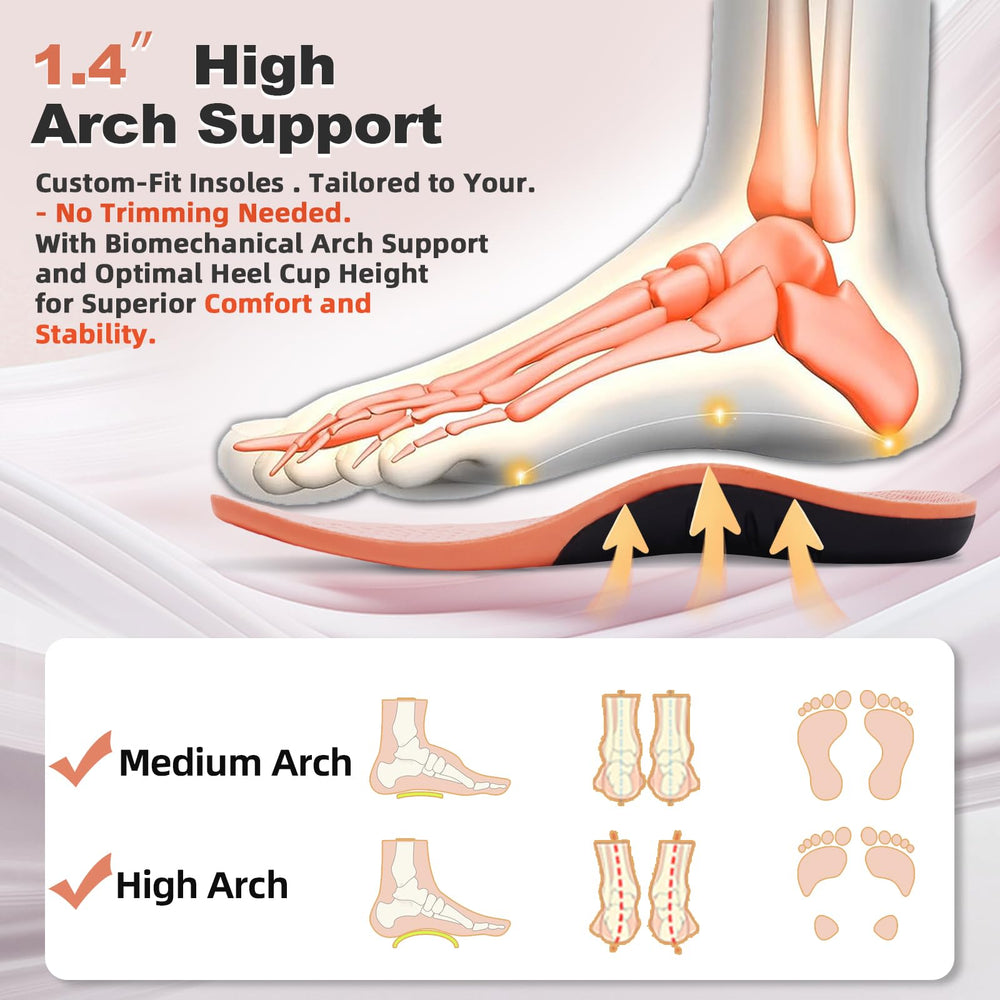 OrthoComfoot stability-shell arch support promotes proper alignment and secure footing.