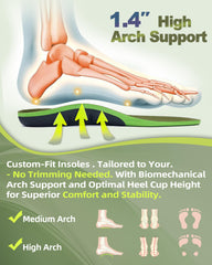 OrthoComfoot triple-layer cushion underfoot absorbs impact for all day wear.