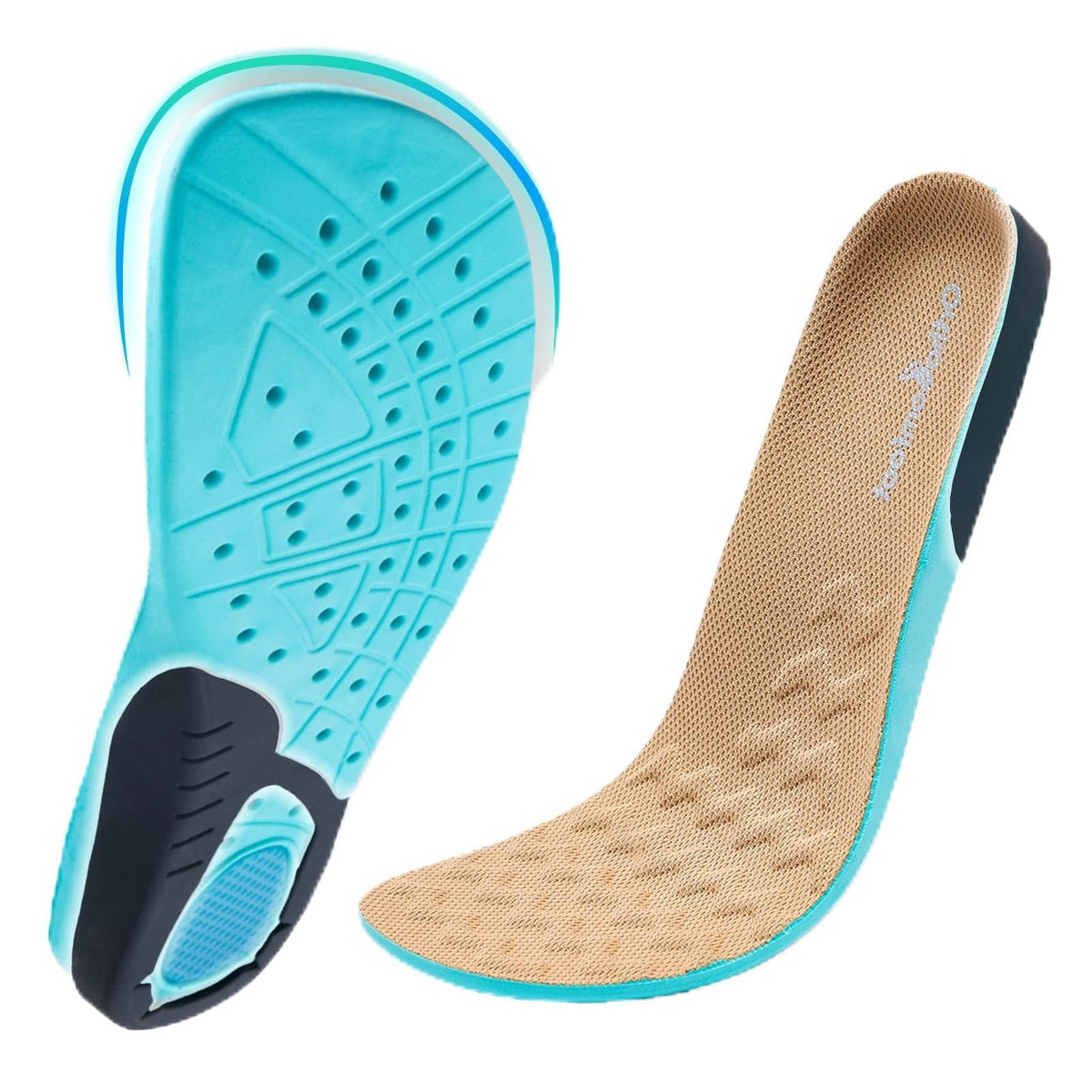 OrthoComfoot wide inserts with heel cushion for all-day comfort.