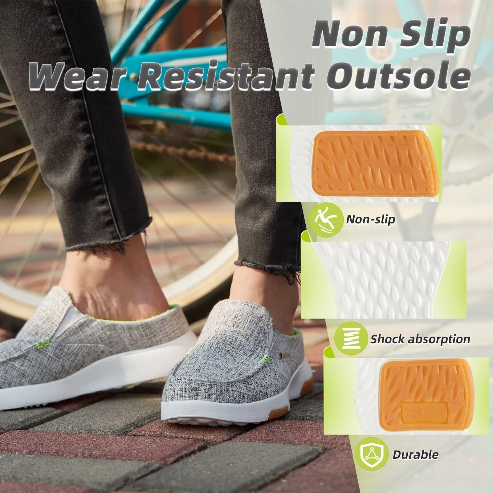 OrthoComfoot shoes ideal for long walks and standing