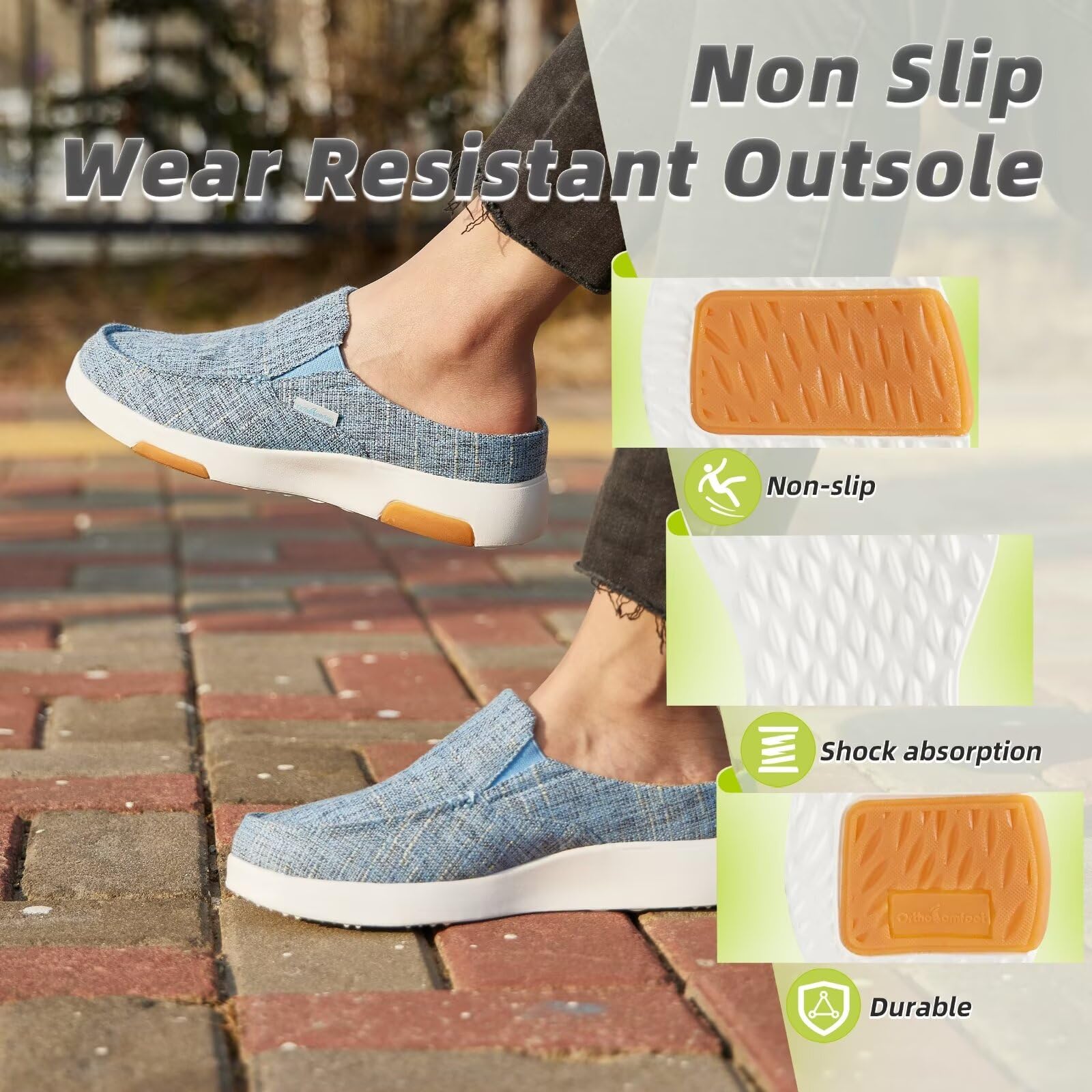 OrthoComfoot nursing-friendly stand-all-day footwear visual