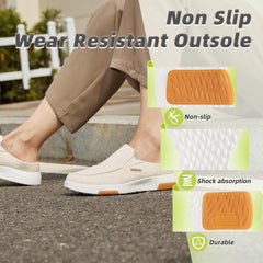 OrthoComfoot women's orthopedic shoes, beige color coordinating with outfits
