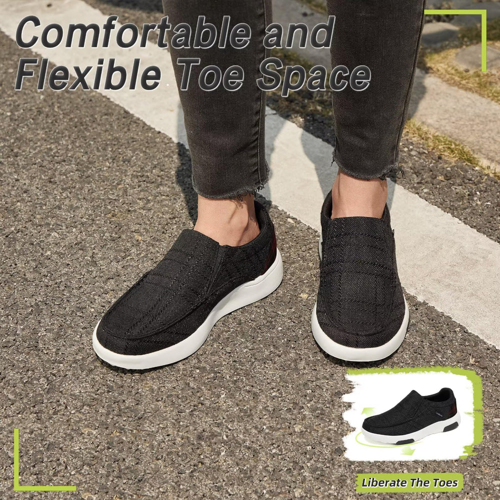 OrthoComfoot EVA midsoles and rubber outsole provide traction on diverse surfaces.