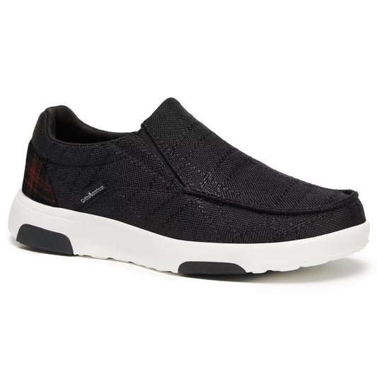 OrthoComfoot women's orthopedic slip-on loafers front view with arch support for comfort.