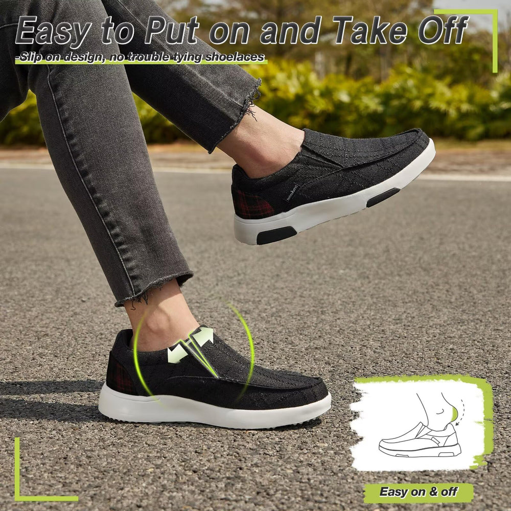 OrthoComfoot lightweight slip-on design for effortless on-off during daily routines.