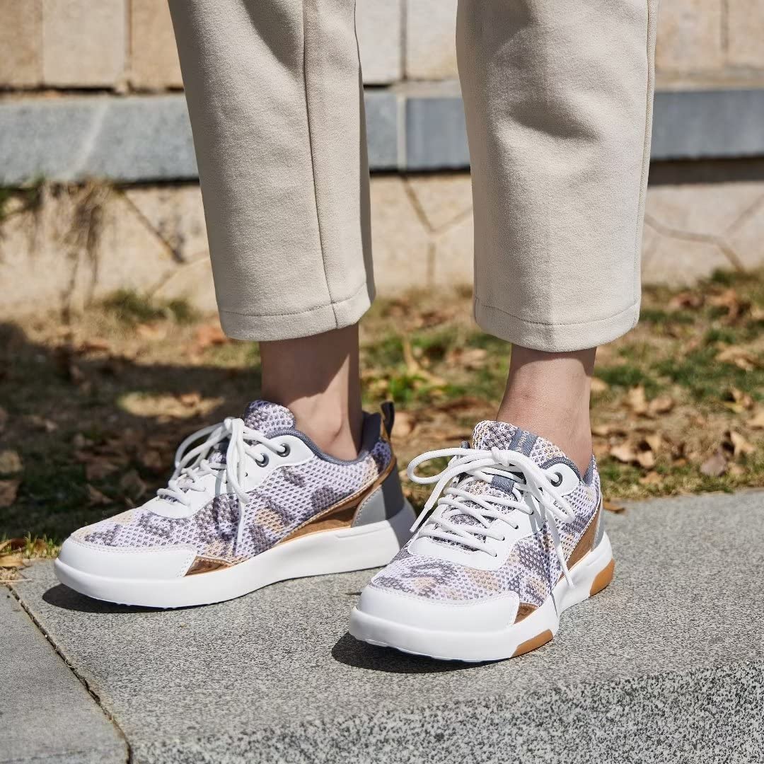 OrthoComfoot grey white sneakers versatile design for casual wear