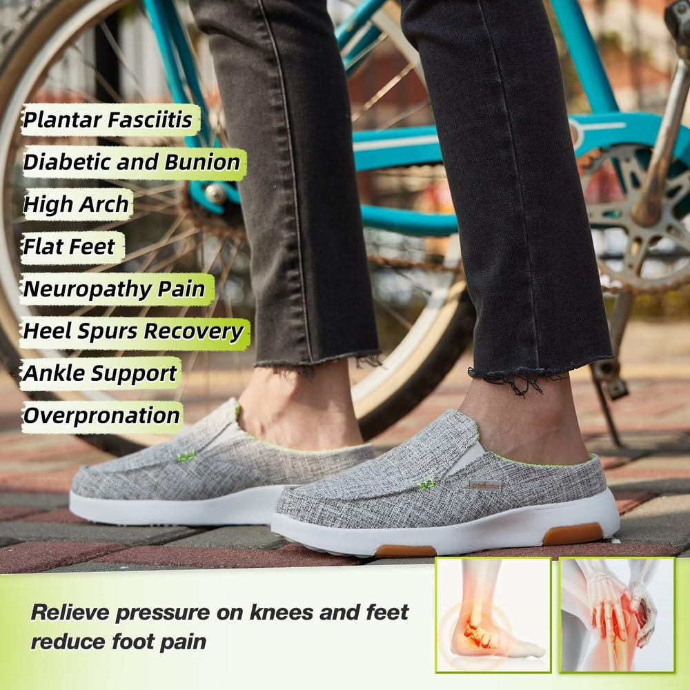 OrthoComfoot slip-on loafer design for easy on off