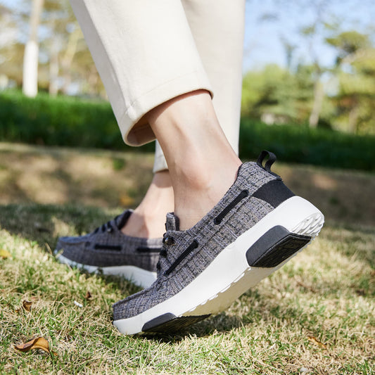 OrthoComfoot slip-on design enables quick wear for busy mornings.