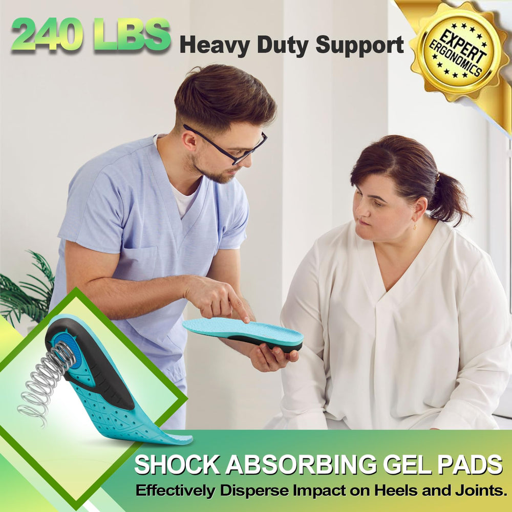 OrthoComfoot work boot insoles easily replace existing insoles for quick setup.