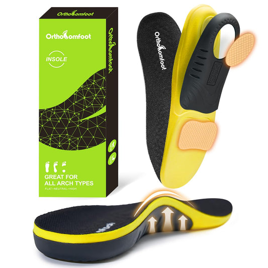 OrthoComfoot work boot insoles with arch support for all-day comfort.