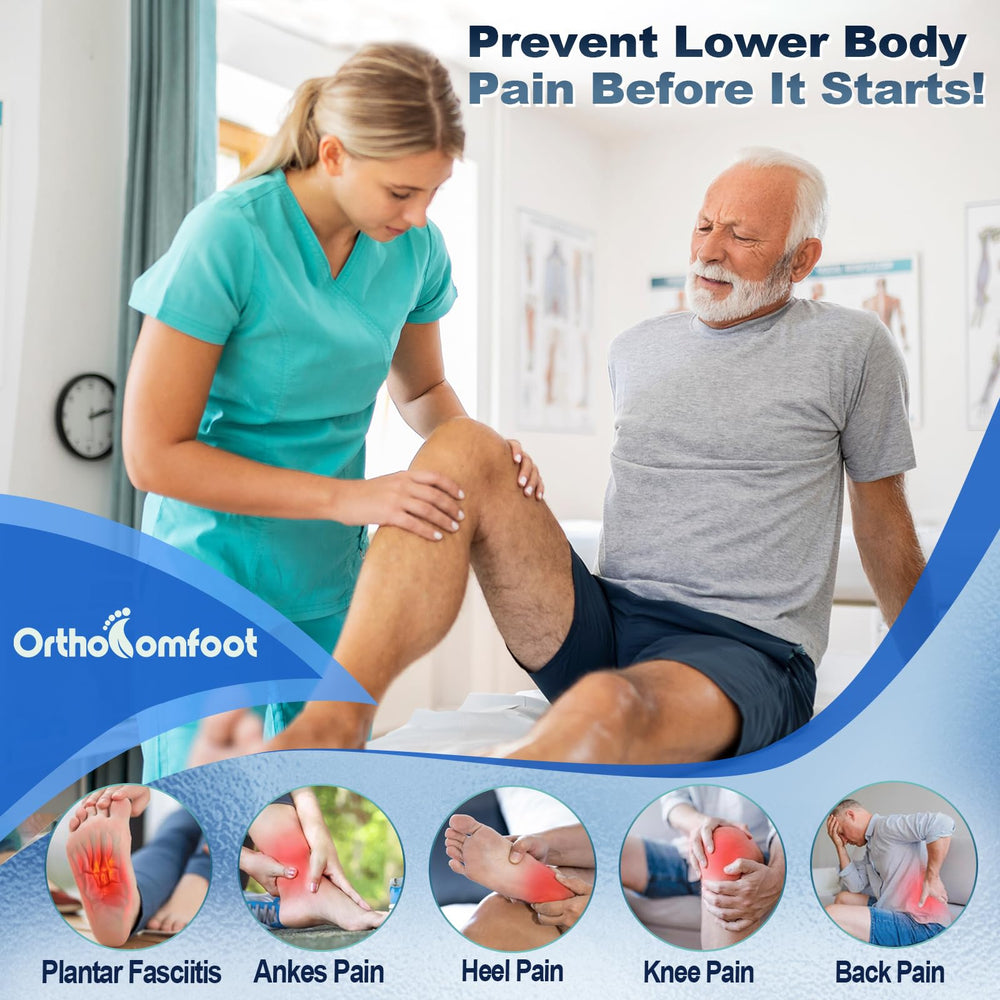 OrthoComfoot insoles suitable for work boots and casual shoes with a wide fit.
