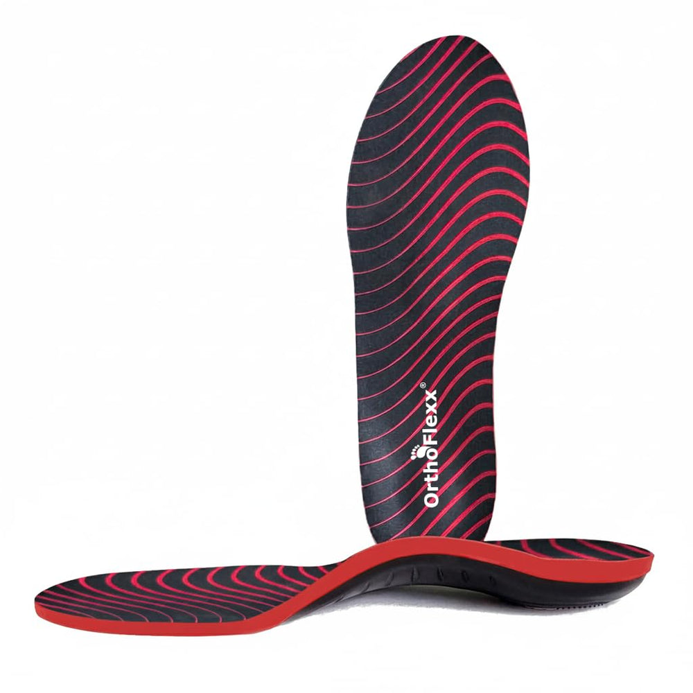 OrthoFlexx Insoles with premium arch support in a shoe for all-day comfort.