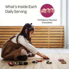 Orthomol Immun Junior C Plus ingredients label shows vitamin D, C, and zinc for balanced nutrition