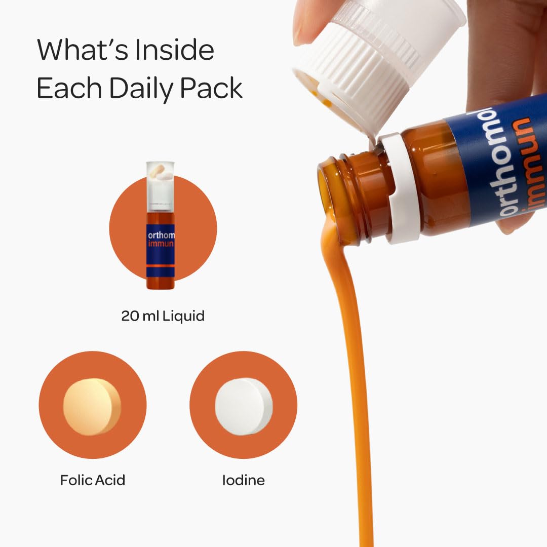 Orthomol Immun ready-to-go daily pack supports routine during busy days.