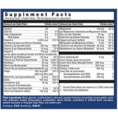 Orthomol Vital M label detail focusing on ingredients and omega-3.