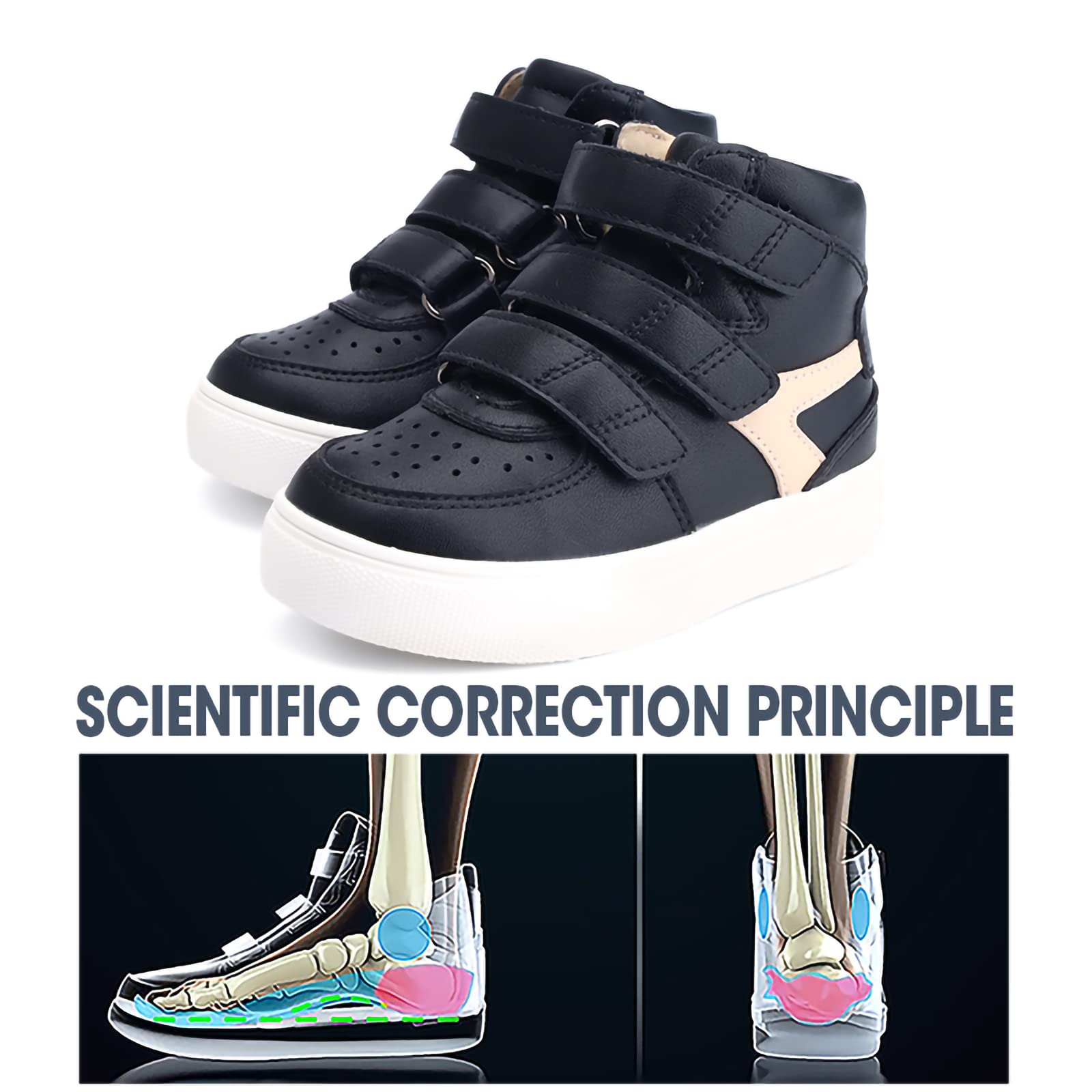 Orthopop Velcro closure enables easy adjustments for growing feet