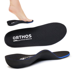 ORTHOS Footwear orthotic insole with adjustable arch support helps stabilize the foot during daily activities.