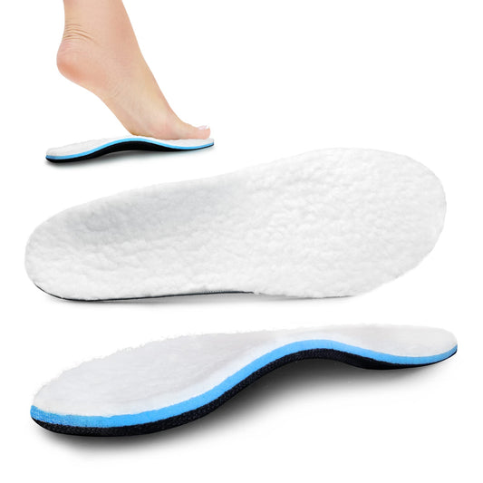 ORTHOS Shearling Insole provides arch support for flat feet