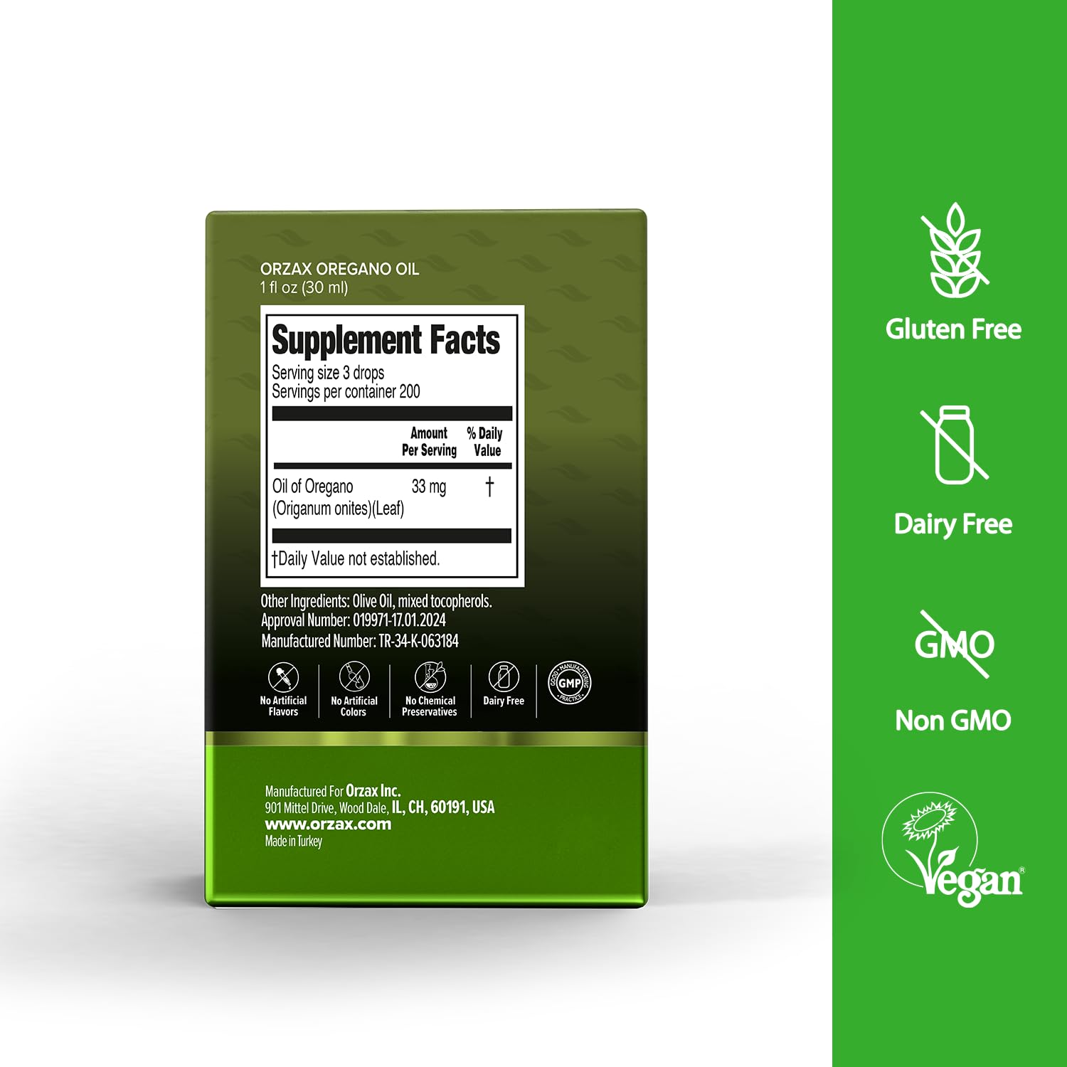 ORZAX oregano oil drops diluted in olive oil for smooth tasting intake.