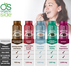 OS Organic Side label close up highlighting vegan organic ingredients
