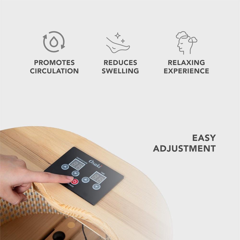 Easy-adjustment controls on the Osaki OS-F2 for personalized heat levels