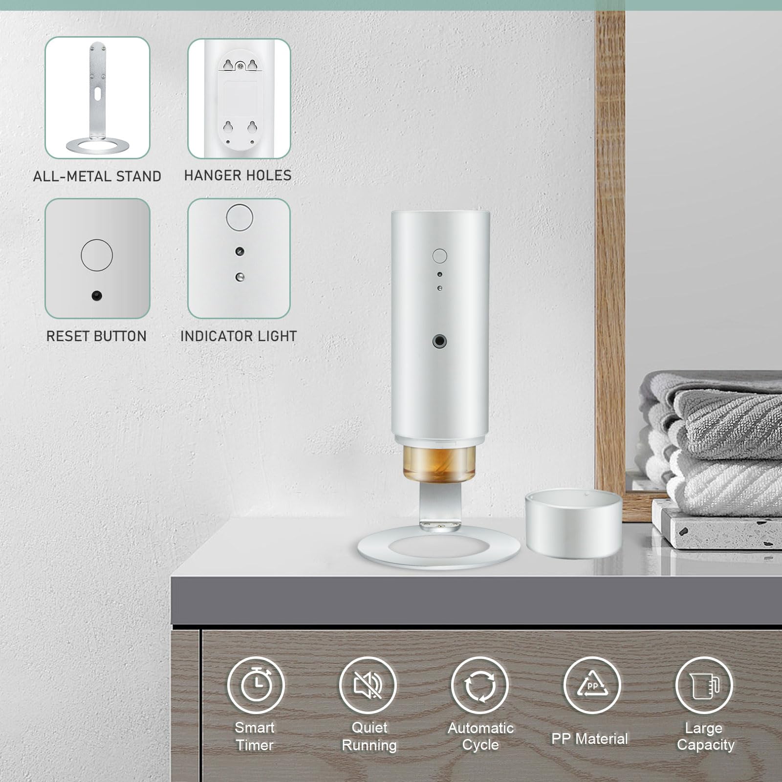 OscentPro diffuser shown in an office or spa setting for versatile ambience.