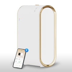 Oscentpro Smart Scent Air Machine front view with a stylish gold accent for home use