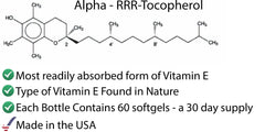 OSCON 60-count bottle label close-up highlighting vitamin E and selenium ingredients.