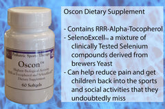 OSCON softgel capsules close-up emphasizing antioxidant protection and daily wellness support.