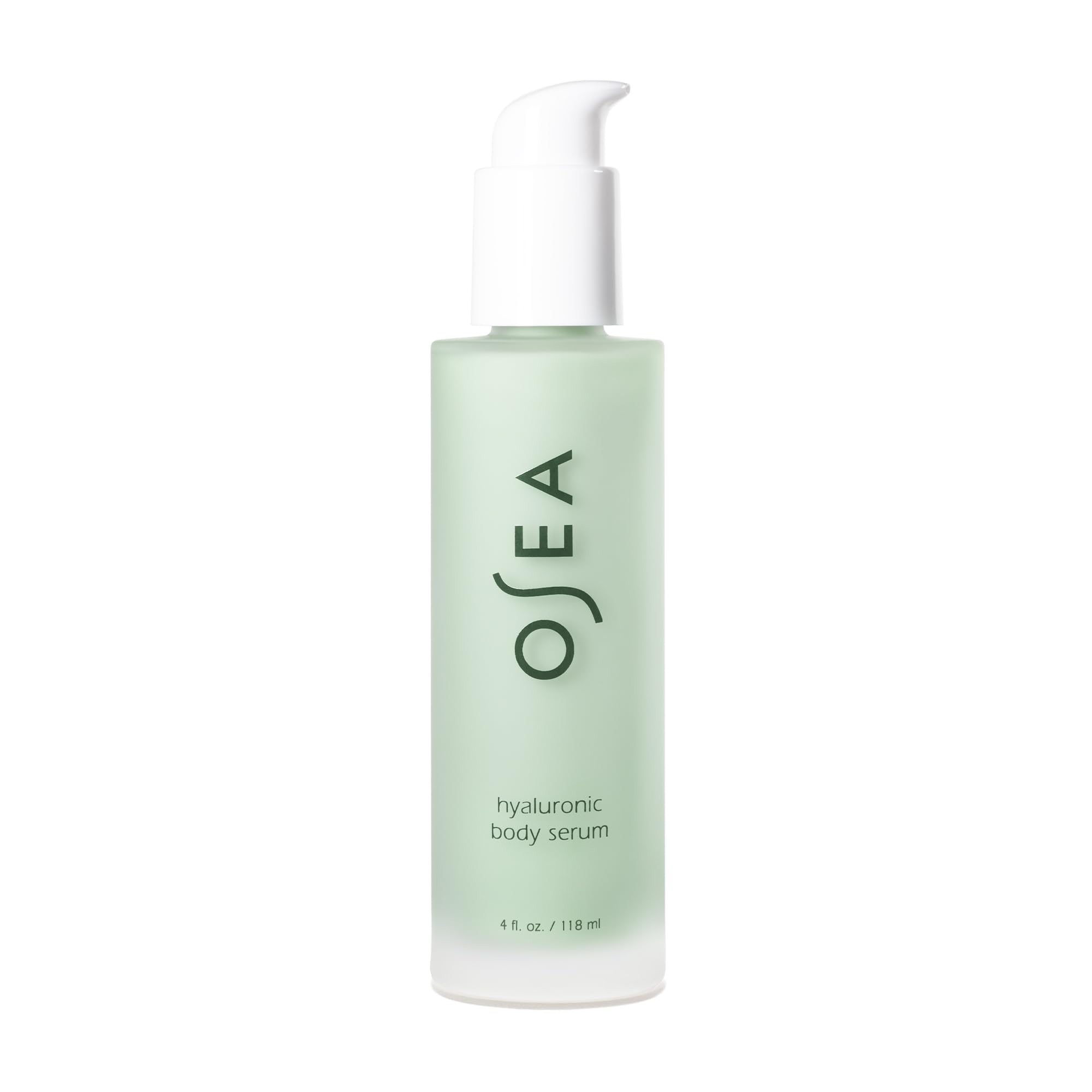 OSEA Hyaluronic Body Serum bottle shows fragrance-free hydration for sensitive skin.