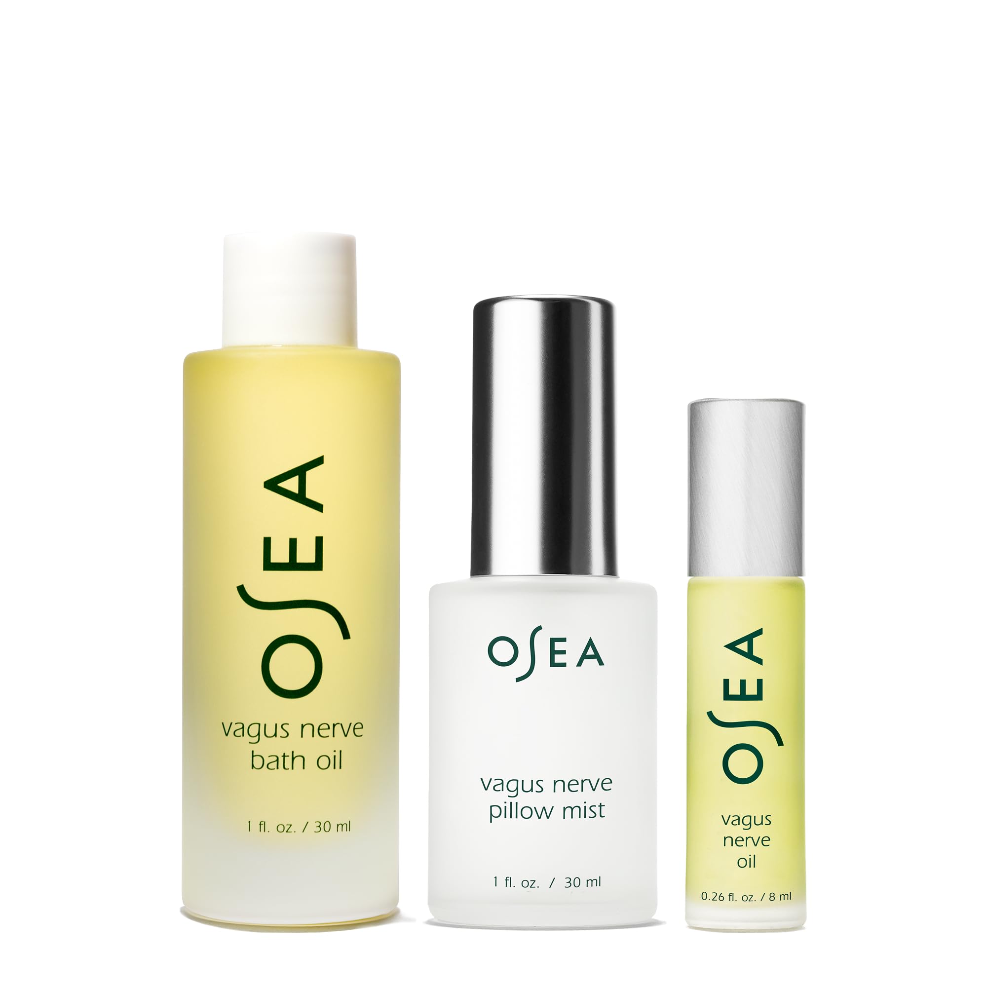 OSEA Vagus Nerve Bath Oil being poured into warm water for a soothing soak