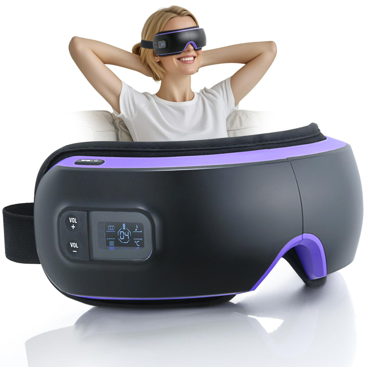OSITO Eye Massager with heat settings for comfortable eye relief.
