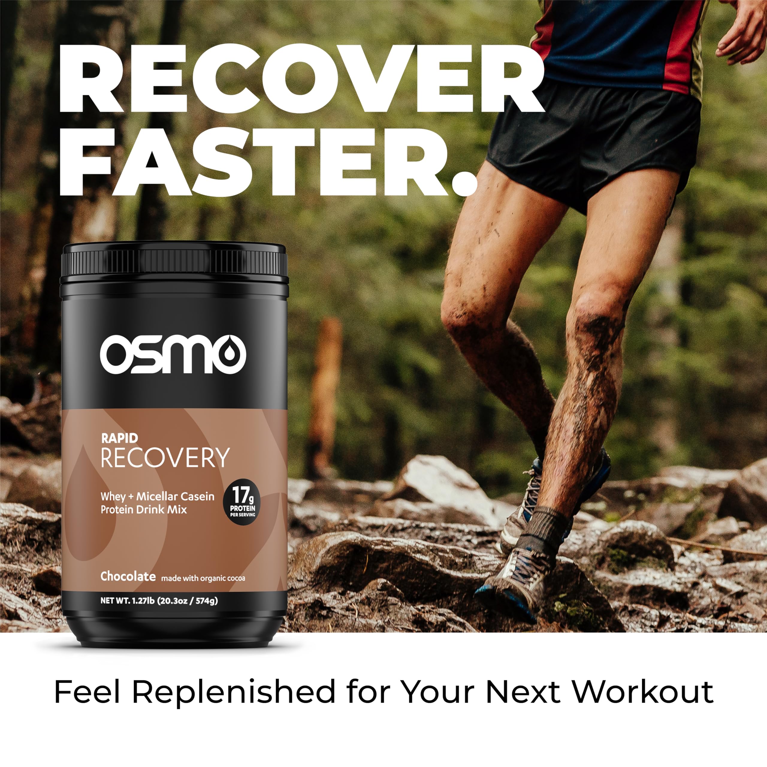 Osmo Rapid Recovery serving scoop highlights convenient, high-protein recovery