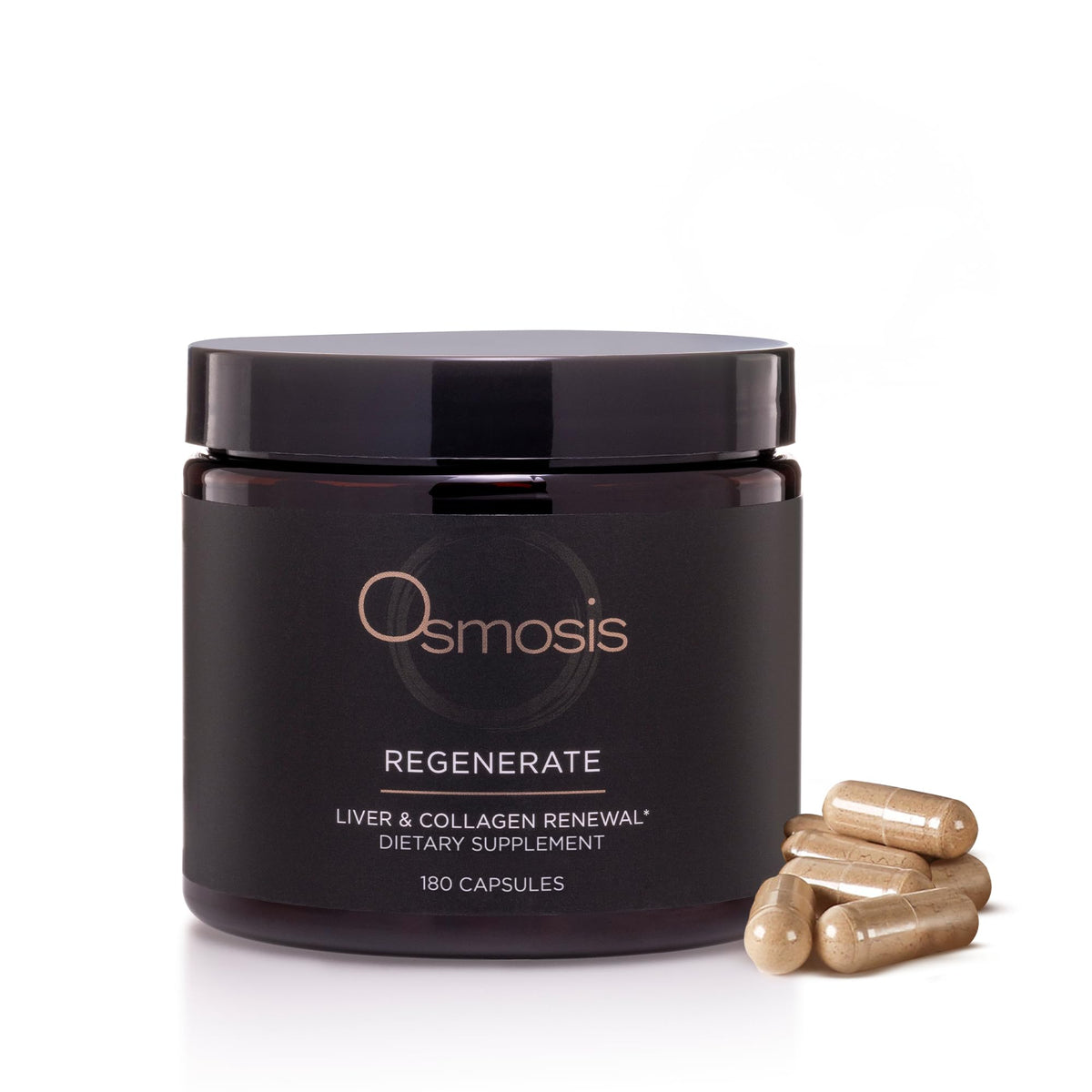 OSMOSIS Regenerate bottle front for a compact daily skincare routine.