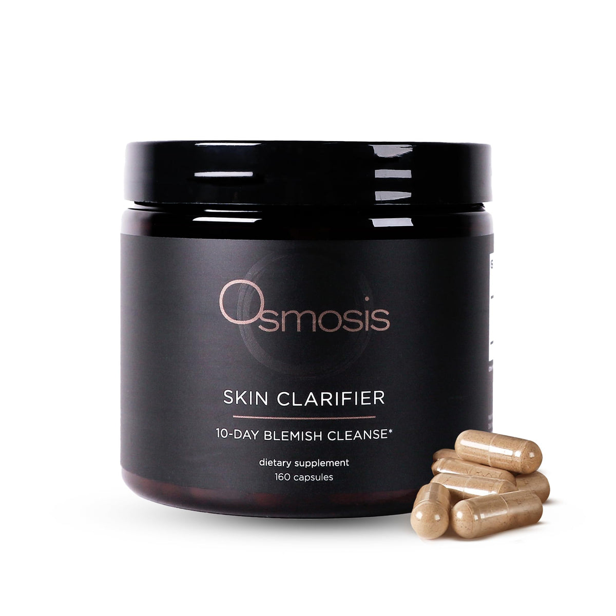 OSMOSIS Skin Clarifier bottle with capsules for daily use and skin-supporting benefits.