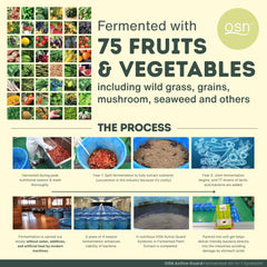 OSN ActiveGuard ingredients panel emphasizes prebiotics and postbiotics with probiotics
